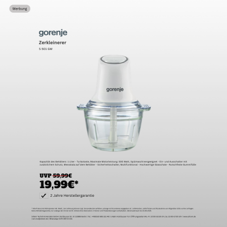Gorenje Zerkleinerer